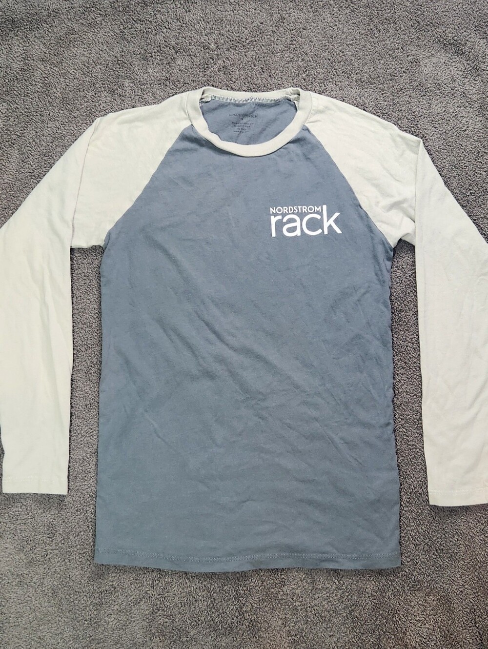 Grey Nordstrom Rack Long-Sleeve Baseball Tee